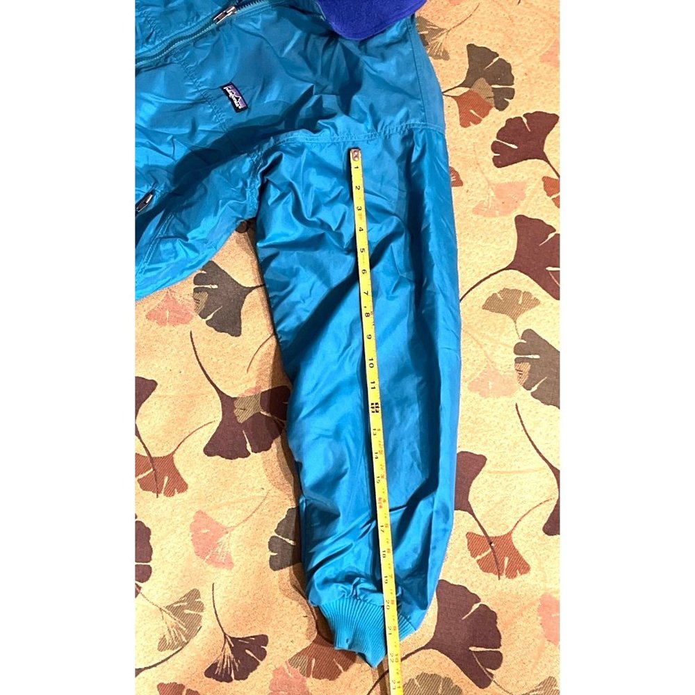 Vintage 90's Patagonia Fleece Lined Member's Only Bomber Jacket Ribbed Cuff - Picture 8 of 12